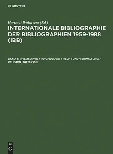 Cover of International Bibliography of Bibliographies 1959-1988