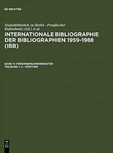 Cover of International Bibliography of Bibliographies 1959-88