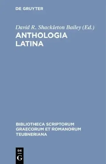 Cover of Anthologia Latina