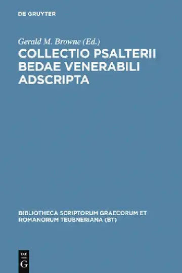 Cover of Collectio Psalterii Bedae Venerabili Adscripta