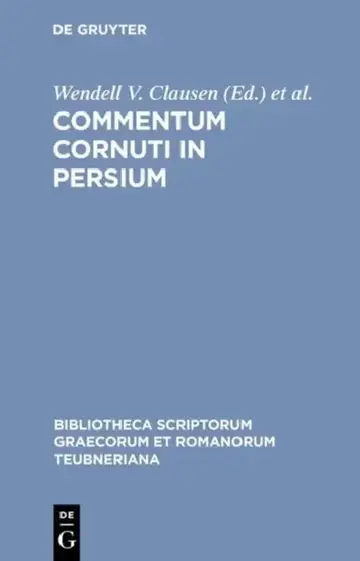 Cover of Commentum Cornuti in Persium