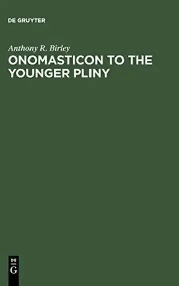 Cover of Onomasticon to the Young Pliny
