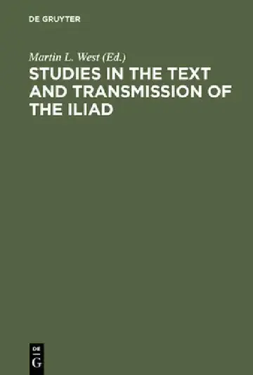Cover of Studies in the Text and Transmission of the Iliad