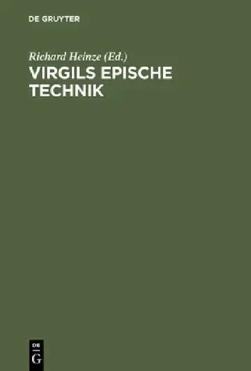 Cover of Virgils epische Technik