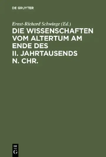 Cover of Die Wissenschaften vom Altertum am Ende des II. Jahrtausends n. Chr.