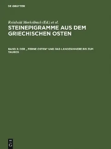 Cover of Der Ferne Osten Und Das Landesinnere Bis Zum Tauros