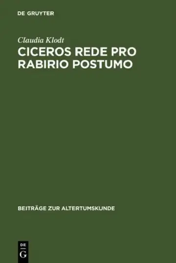 Cover of Ciceros Rede Pro Rabirio Postumo