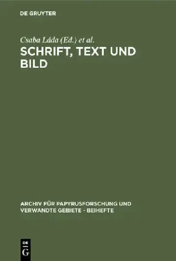 Cover of Schrift, Text und Bild