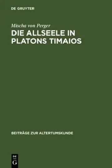 Cover of Die Allseele in Platons Timaios