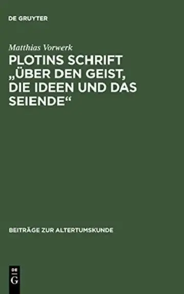 Cover of Plotins Schrift Über Den Geist, Die Ideen Und Das Seiende