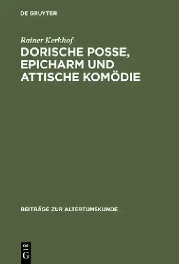 Cover of Dorische Posse, Epicharm Und Attische Komödie