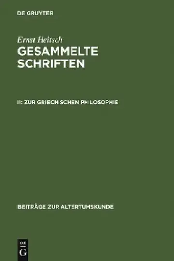 Cover of Zur Griechischen Philosophie