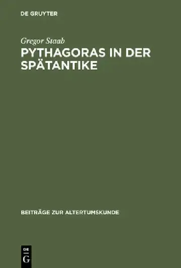 Cover of Pythagoras in der Spätantike