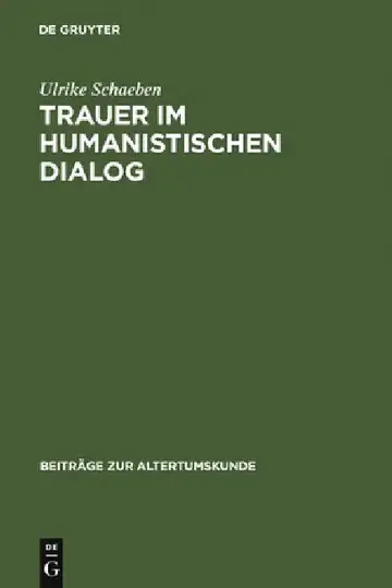 Cover of Trauer im humanistischen Dialog