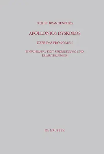 Cover of Apollonios Dyskolos. Über das Pronomen