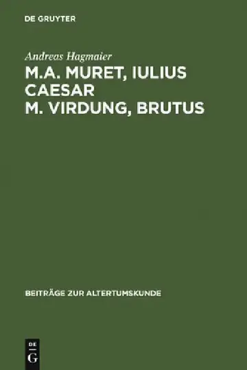 Cover of M. A. Muret, Iulius Caesar. M. Virdung, Brutus
