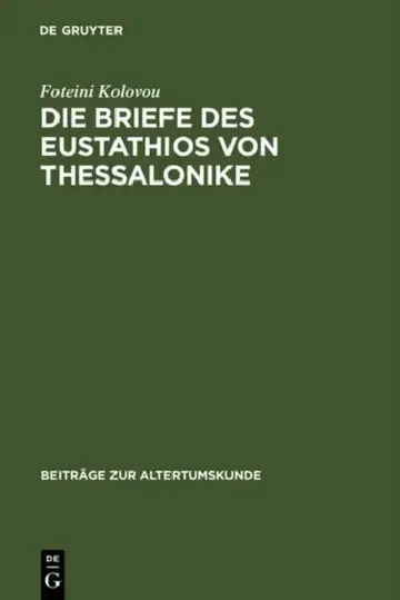 Cover of Die Briefe des Eustathios von Thessalonike