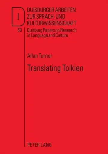 Cover of Translating Tolkien
