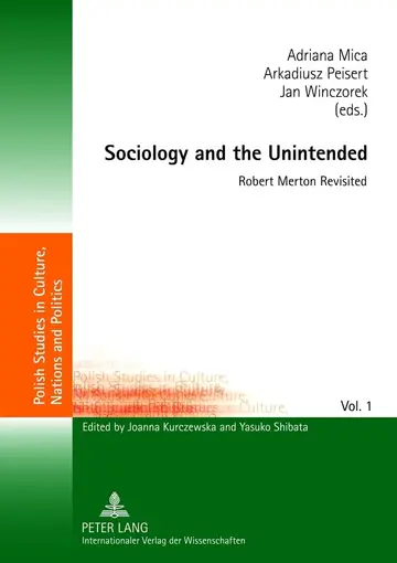 Cover of Sociology and the Unintended