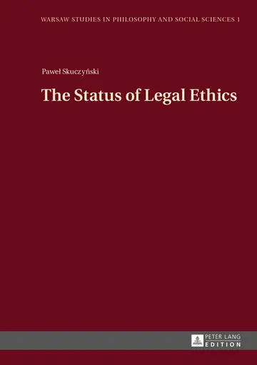 Cover of The Status of Legal Ethics