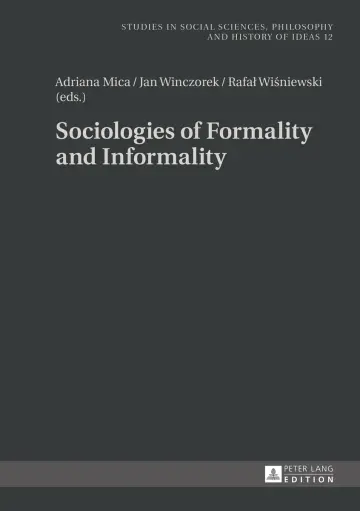 Cover of Sociologies of Formality and Informality