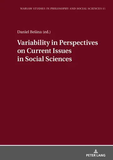 Cover of Variability in Perspectives on Current Issues in Social Sciences