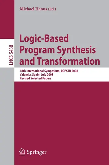 Cover of Logic-Based Program Synthesis and Transformation