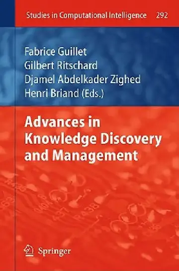 Cover of Advances in Knowledge Discovery and Management