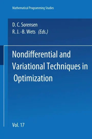 Cover of Nondifferential and Variational Techniques in Optimization