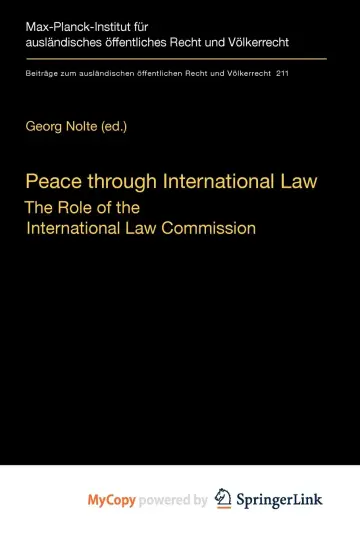 Cover of Peace Through International Law