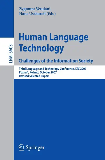 Cover of Human Language Technology. Challenges of the Information Society
