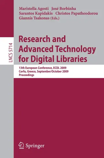 Cover of Research and Advanced Technology for Digital Libraries