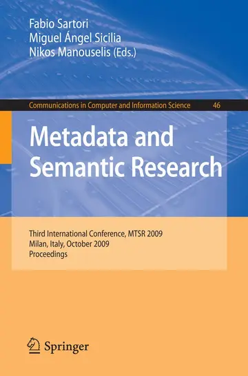 Cover of Metadata and Semantic Research