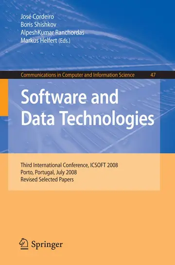 Cover of Software and Data Technolgoies