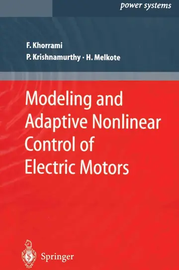 Cover of Modeling and Adaptive Nonlinear Control of Electric Motors