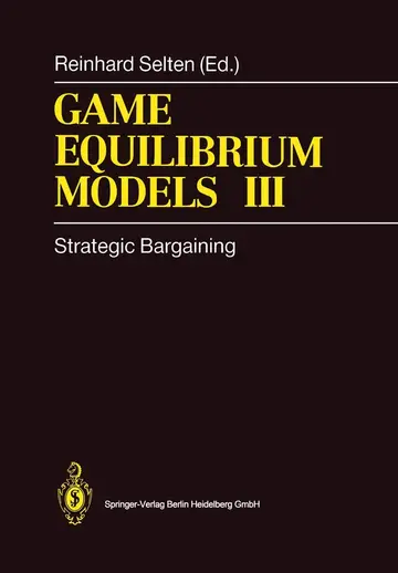 Cover of Game Equilibrium Models III