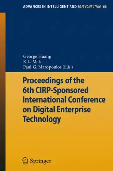 Cover of Proceedings of the 6th Cirp-Sponsored International Conference on Digital Enterprise Technology