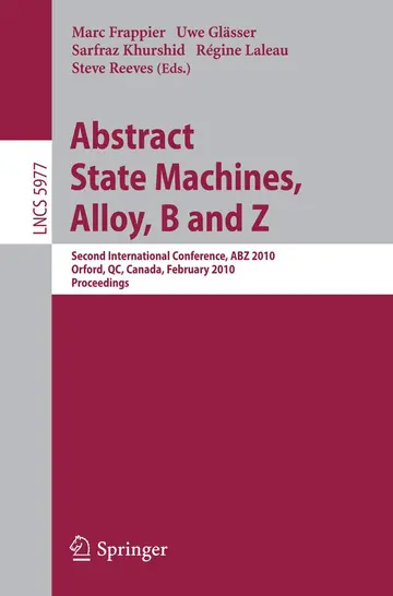 Cover of Abstract State Machines, Alloy, B and Z