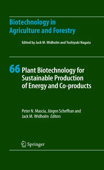 Cover of Plant Biotechnology for Sustainable Production of Energy and Co-products
