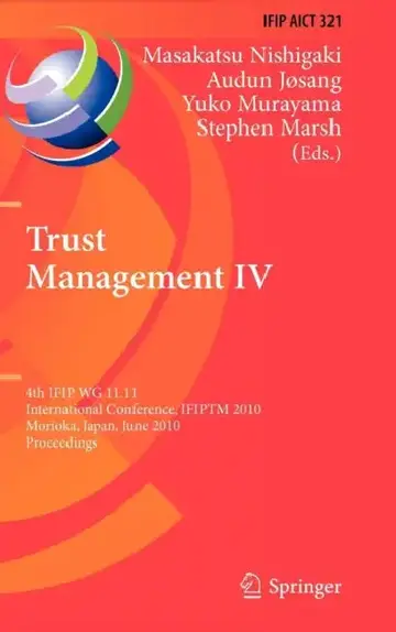 Cover of Trust Management IV