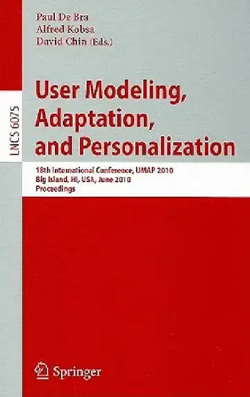 Cover of User Modeling, Adaptation, and Personalization