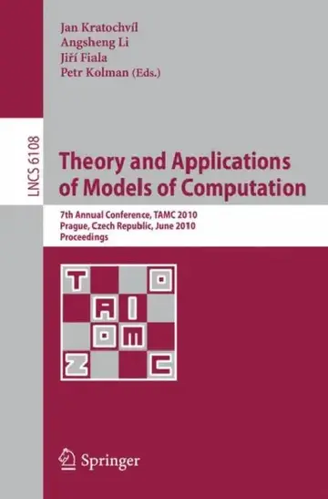 Cover of Theory and Applications of Models of Computation