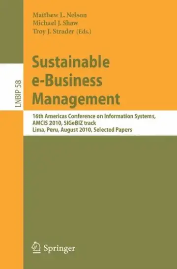 Cover of Sustainable e-Business Management
