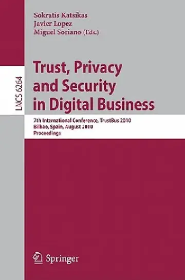 Cover of Trust, Privacy and Security in Digital Business
