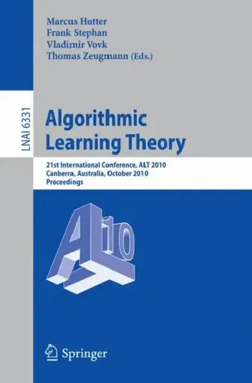 Cover of Algorithmic Learning Theory