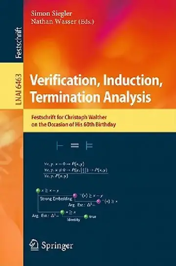 Cover of Verification, Induction, Termination Analysis