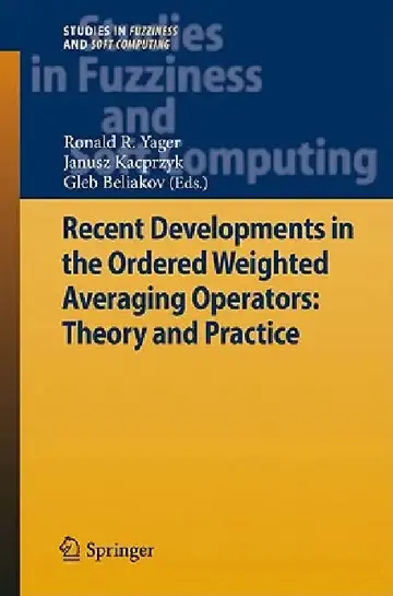 Cover of Recent Developments in the Ordered Weighted Averaging Operators