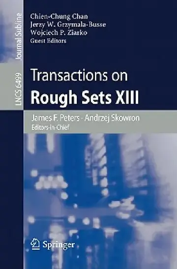 Cover of Transactions on Rough Sets XIII