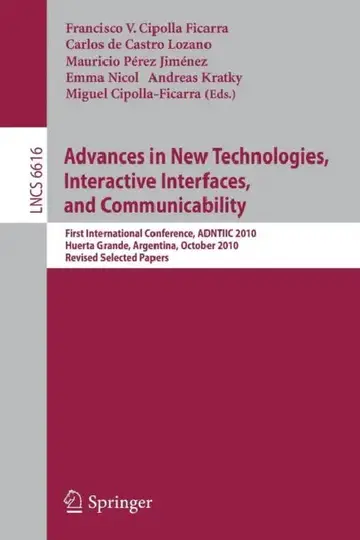 Cover of Advances in New Technologies, Interactive Interfaces, and Communicability