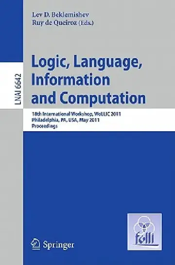 Cover of Logic, Language, Information, and Computation